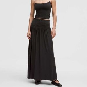 ❤️ Lululemon 2-in-1 Maxi Dress in Black Size Medium NWT